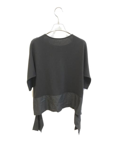 HIROKO KOSHINO（ヒロコ コシノ）HIROKO KOSHINO (ヒロコ コシノ) 異素材ジョイントドライポンチプルオーバー ブラック サイズ:38の古着・服飾アイテム