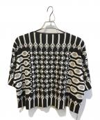 HIROKO KOSHINOヒロコ コシノ）の古着「半袖ニット　RRFFC-01800」｜ブラック