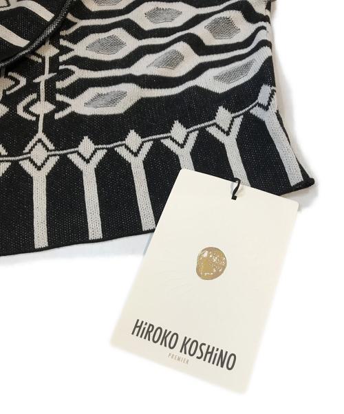 HIROKO KOSHINO（ヒロコ コシノ）HIROKO KOSHINO (ヒロコ コシノ) 半袖ニット　RRFFC-01800 ブラック サイズ:Ｍ 未使用品の古着・服飾アイテム