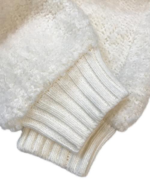 GRACE CONTINENTAL（（グレースコンチネンタル）GRACE CONTINENTAL (（グレースコンチネンタル) フラワーモチーフ編み込みカーディガン　0121453245 ベージュ サイズ:Freeの古着・服飾アイテム