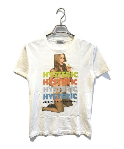 Hysteric Glamour（ヒステリックグラマー）Hysteric Glamour (ヒステリックグラマー) プリントTシャツ ホワイト サイズ:Ｓの古着・服飾アイテム