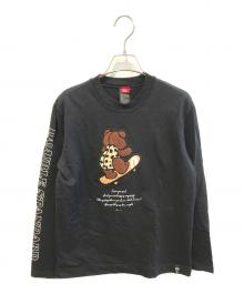 DOUBLE STANDARD1（ダブルスタンダード）の古着「ベアワッペンロングTシャツ　0208-000-224B」｜ブラック