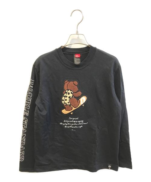 DOUBLE STANDARD1（ダブルスタンダード）DOUBLE STANDARD1 (ダブルスタンダード) ベアワッペンロングTシャツ　0208-000-224B ブラック サイズ:Fの古着・服飾アイテム