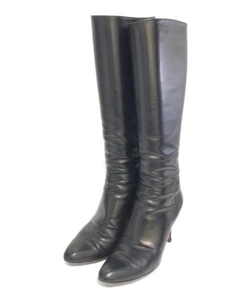 JIMMY CHOO（ジミーチュウ）JIMMY CHOO (ジミーチュウ) ロングブーツ ブラック サイズ:Ｓの古着・服飾アイテム