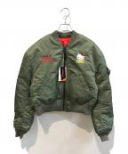 AVIREX×HELLO KITTYアヴィレックス×ハローキティ）の古着「MA-1ジャケット　783-6152605」｜グリーン