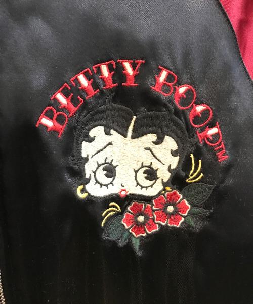 THE BRAVE MAN（ブレイブマン）the brave man (ブレイブマン) BETTY BOOP (ベティー・ブープ) スカジャン ブラック×レッド サイズ:Ｍの古着・服飾アイテム