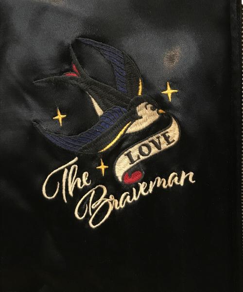 THE BRAVE MAN（ブレイブマン）the brave man (ブレイブマン) BETTY BOOP (ベティー・ブープ) スカジャン ブラック×レッド サイズ:Ｍの古着・服飾アイテム