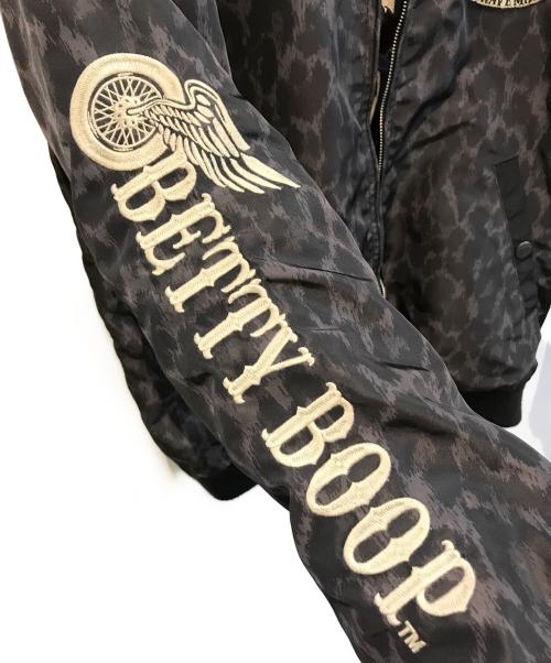 THE BRAVE MAN（ブレイブマン）the brave man (ブレイブマン) BETTY BOOP (ベティー・ブープ) スカジャン ブラック×レッド サイズ:Ｍの古着・服飾アイテム