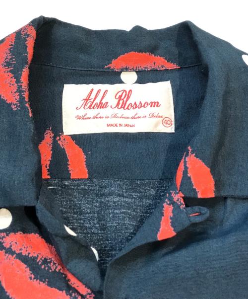 Aloha Blossom（アロハブロッサム）Aloha Blossom (アロハブロッサム) 総柄アロハシャツ AB-0002010104 ダークグリーン サイズ:Lの古着・服飾アイテム