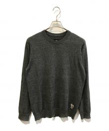 stussy（ステューシー）の古着「ロゴ刺繍クルーネックニット」｜グレー
