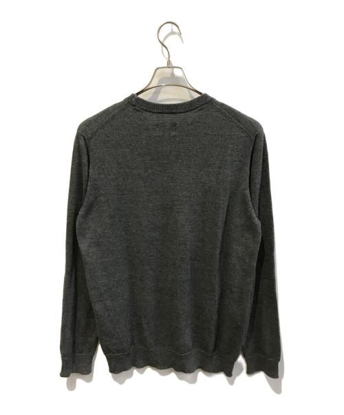 stussy（ステューシー）stussy (ステューシー) ロゴ刺繍クルーネックニット グレー サイズ:Ｍの古着・服飾アイテム