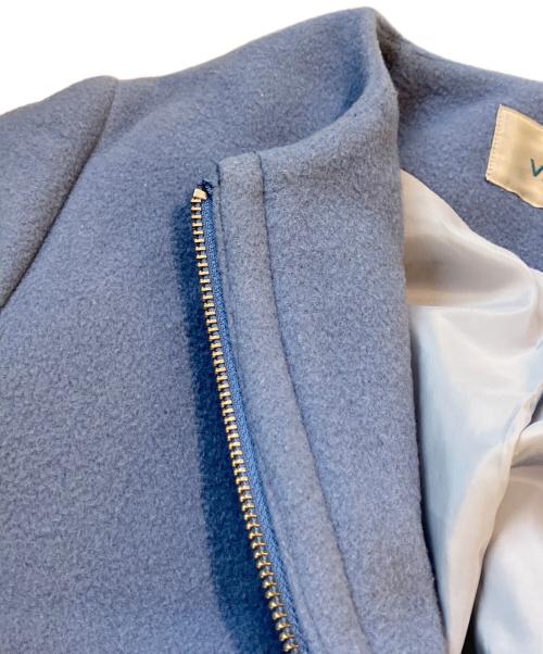 Viaggio Blu（ビアッジョブルー）Viaggio Blu (ビアッジョブルー) 裾フォックスファークルーネックジャケット ブルー サイズ:1の古着・服飾アイテム