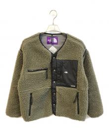 THE NORTHFACE PURPLELABEL（ザ・ノースフェイス パープルレーベル）の古着「Wool Boa Fleece Field Cardigan Beige　NA2250N」｜グリーン