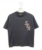 WIND AND SEAウィンダンシー）の古着「ロゴＴシャツ　WDS-O-ATTO-25-Q4-CS-02」｜ネイビー