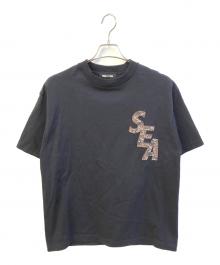 WIND AND SEA（ウィンダンシー）の古着「ロゴＴシャツ　WDS-O-ATTO-25-Q4-CS-02」｜ネイビー