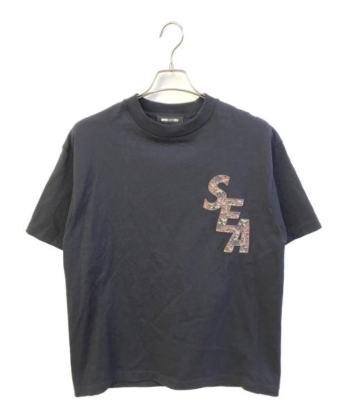 WIND AND SEA（ウィンダンシー）WIND AND SEA (ウィンダンシー) ロゴＴシャツ　WDS-O-ATTO-25-Q4-CS-02 ネイビー サイズ:Mの古着・服飾アイテム