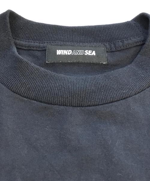 WIND AND SEA（ウィンダンシー）WIND AND SEA (ウィンダンシー) ロゴＴシャツ　WDS-O-ATTO-25-Q4-CS-02 ネイビー サイズ:Mの古着・服飾アイテム