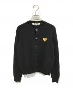 PLAY COMME des GARCONSプレイコムデギャルソン）の古着「クルーネックカーディガン　AZ-N049」｜ブラック