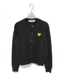 PLAY COMME des GARCONS（プレイコムデギャルソン）の古着「クルーネックカーディガン　AZ-N049」｜ブラック
