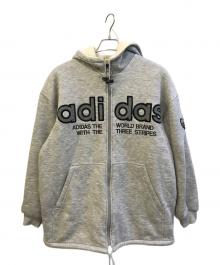 adidas（アディダス）の古着「ボアフードジップパーカー　AA-5149」｜グレー