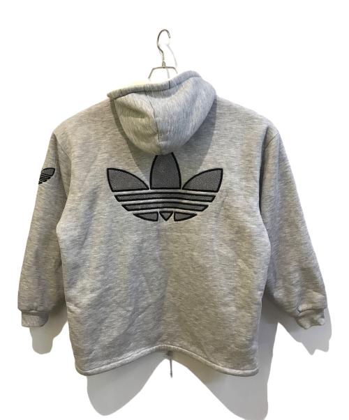 adidas（アディダス）adidas (アディダス) ボアフードジップパーカー　AA-5149 グレー サイズ:Ｌの古着・服飾アイテム