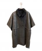 Ameriアメリ）の古着「REVERSIBLE BOA PONCHO COAT　01220730980」｜ブラック