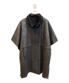 Ameri（アメリ）の古着「REVERSIBLE BOA PONCHO COAT　01220730980」｜ブラック