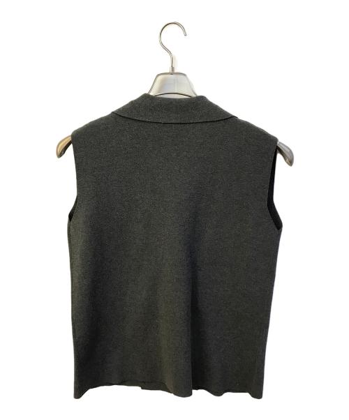 PLST（プラステ）PLST (プラステ) ブラックダブルボタン ニットベスト グレー サイズ:SIZE Mの古着・服飾アイテム