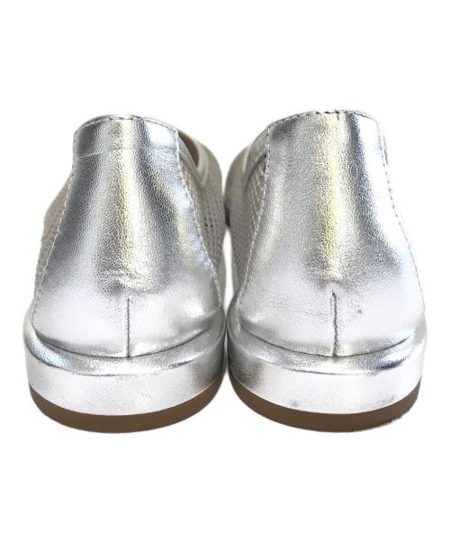 FABIO RUSCONI（ファビオルスコーニ）FABIO RUSCONI (ファビオルスコーニ) ポインテッドトウローヒールネットパンプス シルバー サイズ:38の古着・服飾アイテム