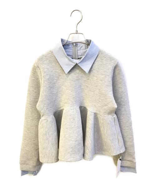 Olu.（オルドット）Olu. (オルドット) ダンボールペプラムスウェット　OL26JAA16 グレー サイズ:Fの古着・服飾アイテム