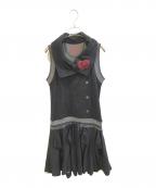 Vivienne Westwood RED LABELヴィヴィアンウエストウッドレッドレーベル）の古着「変形ノースリーブワンピース　16-03-562003」｜ブラック