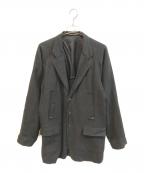 Yohji Yamamoto pour hommeヨウジヤマモト プールオム）の古着「GABARDINE I-LAPEL BUTTON 5PK JKT　HS-J48-308」｜ブラック