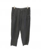 Yohji Yamamoto pour hommeヨウジヤマモト プールオム）の古着「Tab Pants　HS-P65-308」｜ブラック