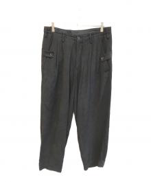 Yohji Yamamoto pour homme（ヨウジヤマモト プールオム）の古着「Tab Pants　HS-P65-308」｜ブラック