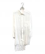 Yohji Yamamoto pour hommeヨウジヤマモト プールオム）の古着「レーヨンロングシャツ　HP-B64-249」｜ホワイト