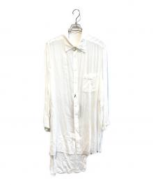 Yohji Yamamoto pour homme（ヨウジヤマモト プールオム）の古着「レーヨンロングシャツ　HP-B64-249」｜ホワイト