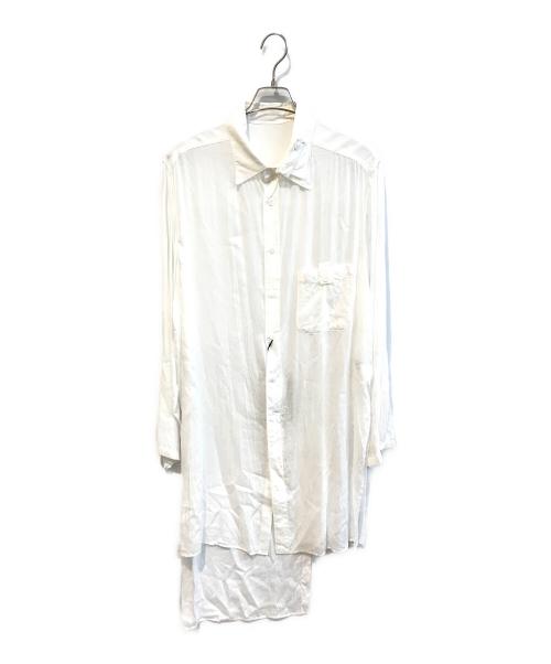 Yohji Yamamoto pour homme（ヨウジヤマモト プールオム）Yohji Yamamoto pour homme (ヨウジヤマモト プールオム) レーヨンロングシャツ　HP-B64-249 ホワイト サイズ:3 未使用品の古着・服飾アイテム
