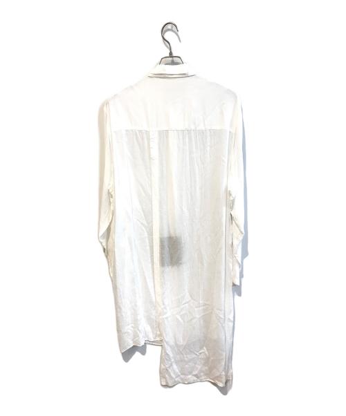Yohji Yamamoto pour homme（ヨウジヤマモト プールオム）Yohji Yamamoto pour homme (ヨウジヤマモト プールオム) レーヨンロングシャツ　HP-B64-249 ホワイト サイズ:3 未使用品の古着・服飾アイテム