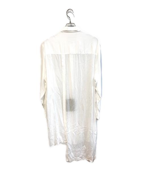 Yohji Yamamoto pour homme（ヨウジヤマモト プールオム）Yohji Yamamoto pour homme (ヨウジヤマモト プールオム) レーヨンロングシャツ　HP-B64-249 ホワイト サイズ:3 未使用品の古着・服飾アイテム