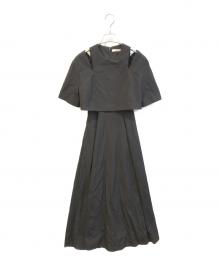 CLANE（クラネ）の古着「SLASH SHOULDER ONEPIECE　16112-5142」｜ブラック