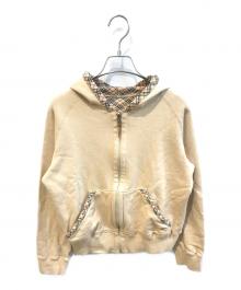 BURBERRY BLUE LABEL（バーバリー ブルー レーベル）の古着「リバーシブルジップパーカー　FAF25-772」｜ベージュ