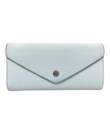 MICHAEL KORS（マイケル・コース）の古着「エンベロープコンチネンタルウォレット　35F3STVE7L」｜ブルー