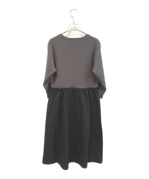 ReFLEcT（リフレクト）Reflect (リフレクト) ニット×タフタドッキングワンピース　101-53070 グレー サイズ:11 未使用品の古着・服飾アイテム