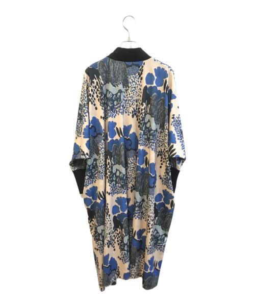 HIROKO KOSHINO（ヒロコ コシノ）HIROKO KOSHINO (ヒロコ コシノ) アートプリントジャージーワンピース　RHPAD-04690 ベージュ サイズ:38の古着・服飾アイテム