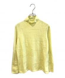 HIROKO KOSHINO（ヒロコ コシノ）の古着「ホールガーメントタートルネックプルオーバー　RHFED-48340」｜イエロー