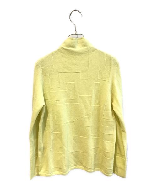 HIROKO KOSHINO（ヒロコ コシノ）HIROKO KOSHINO (ヒロコ コシノ) ホールガーメントタートルネックプルオーバー　RHFED-48340 イエロー サイズ:38 未使用品の古着・服飾アイテム