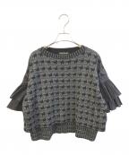 HIROKO KOSHINOヒロコ コシノ）の古着「袖フリルニット　RRFFC20900」｜ブラック