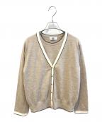 J.PRESSジェイプレス）の古着「トリムツイン ニット　KRGJGW0020」｜ベージュ