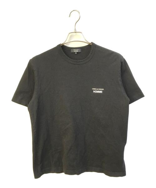 COMME des GARCONS HOMME（コムデギャルソン オム）COMME des GARCONS HOMME (コムデギャルソン オム) ロゴプリントTシャツ　HO-T101 ブラック サイズ:Ｌの古着・服飾アイテム