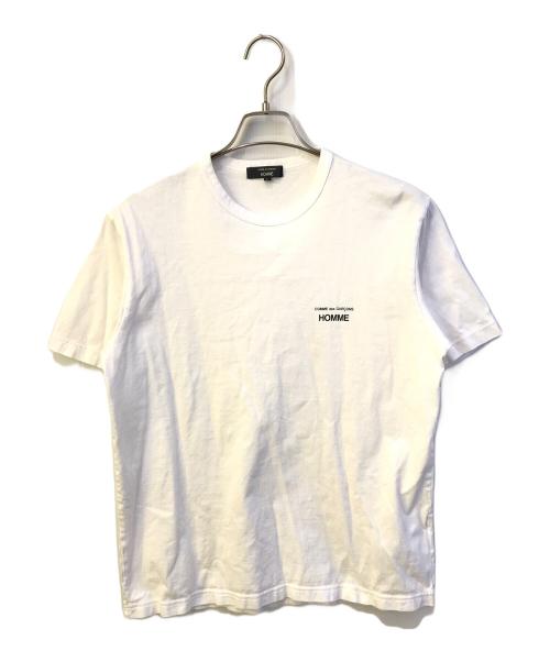 COMME des GARCONS HOMME（コムデギャルソン オム）COMME des GARCONS HOMME (コムデギャルソン オム) ロゴプリントTシャツ　HO-T101 ホワイト サイズ:Ｌの古着・服飾アイテム
